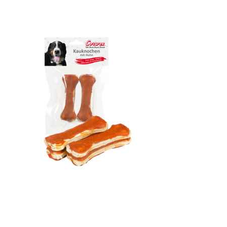 70081 - Kauknochen mit Huhn, 2 Stck - 10cm
