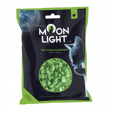 70136 - Moonlight Dinner - Croutons - 100% Katzengras, schonend gefriergetrocknete Würfel, 23g