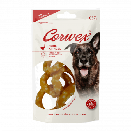 70352 - Corwex Kringel Ente mit Reis 70g - "NO RAW HIDE"