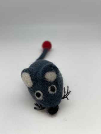 "Woll-Maus" 21cm - Spielzeug für Katzen