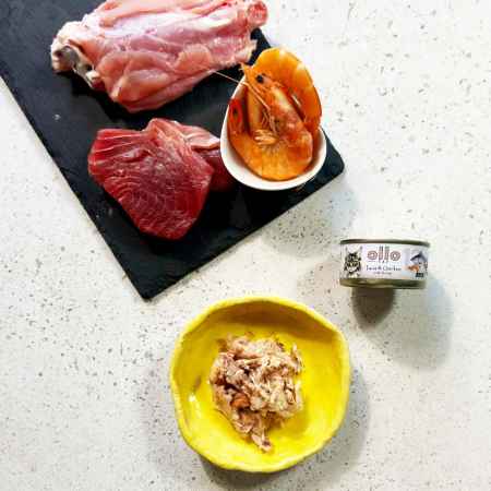 OLLO CAT 12 - Thunfisch + Huhn + Garnelen in Gelee 70 g