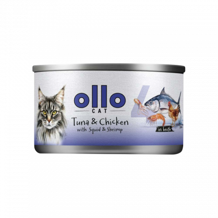 OLLO CAT 4 - Thunfisch, Huhn + Tintenfisch 70 g
