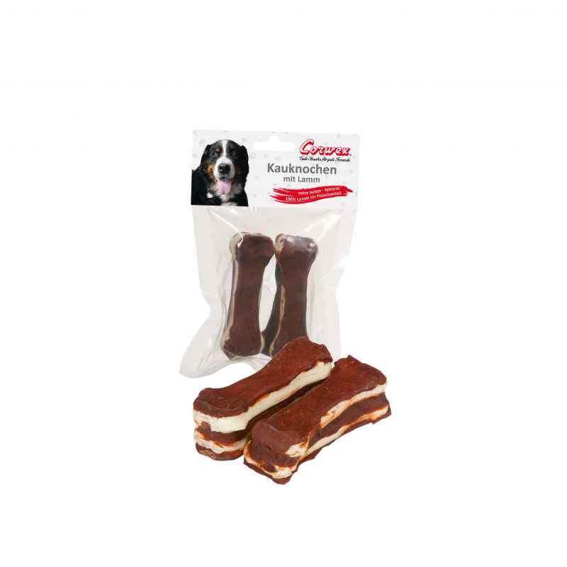 70079 - Kauknochen mit Lamm, 2 Stck - 10cm