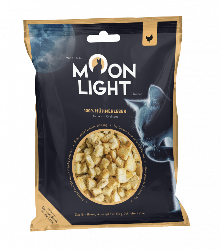 70135 - Moonlight Dinner - Croutons - 100% Hühnerleber, schonend gefriergetrocknete Würfel, 23g