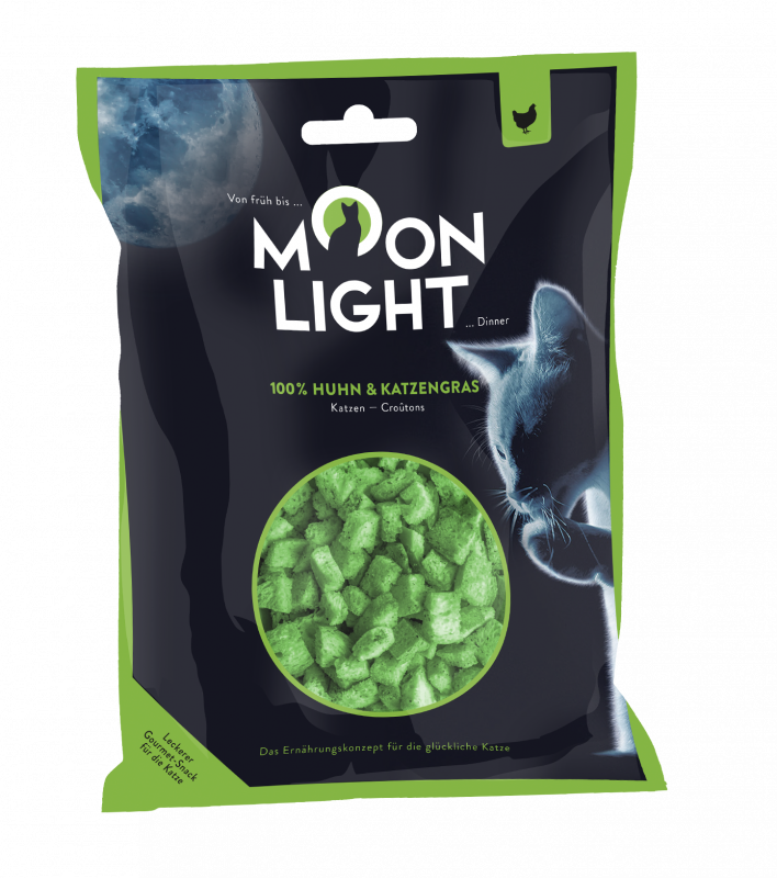70136 - Moonlight Dinner - Croutons - 100% Katzengras, schonend gefriergetrocknete Würfel, 23g