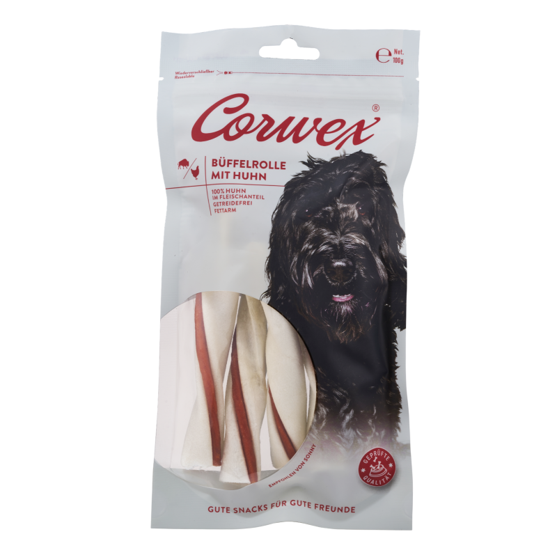 70203 - Büffelrolle mit Huhn 100g