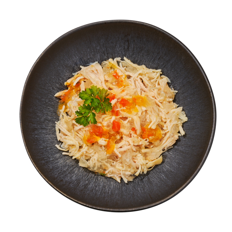 Nr. 8 - Huhn und Gemüse in Algen-Jelly