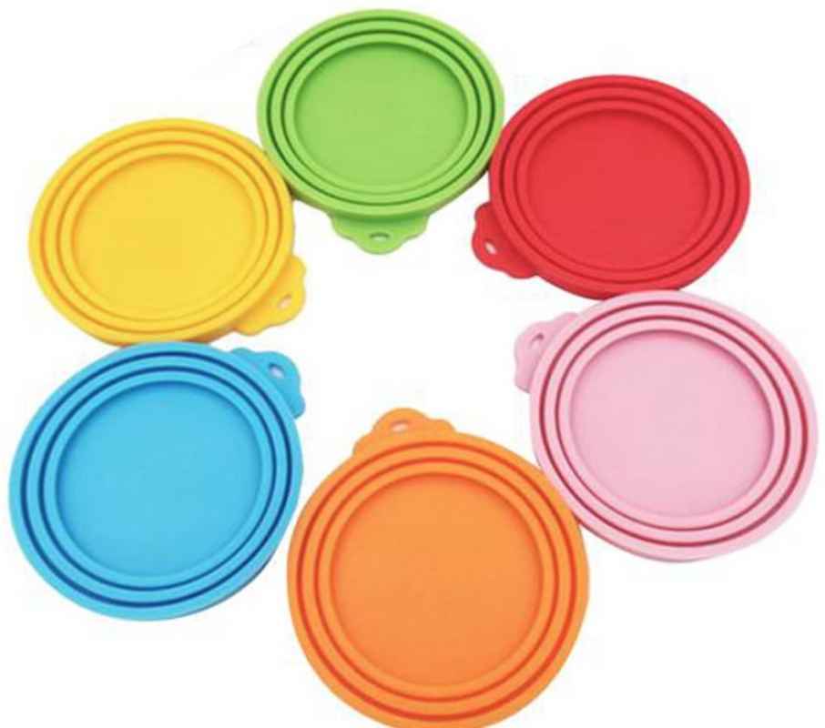 Ein Dosendeckel, Silikon flexibel einsetzbar, 3 Größen, Auswahl farblich sortiert