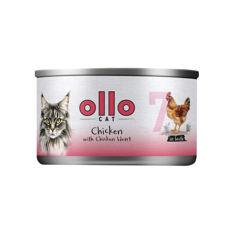 OLLO CAT 7 - Huhn + Hühnerherzen 70 g
