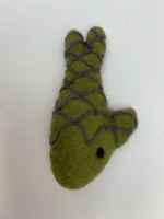 "Woll-Fisch" grün, 14cm - Spielzeug für Katzen